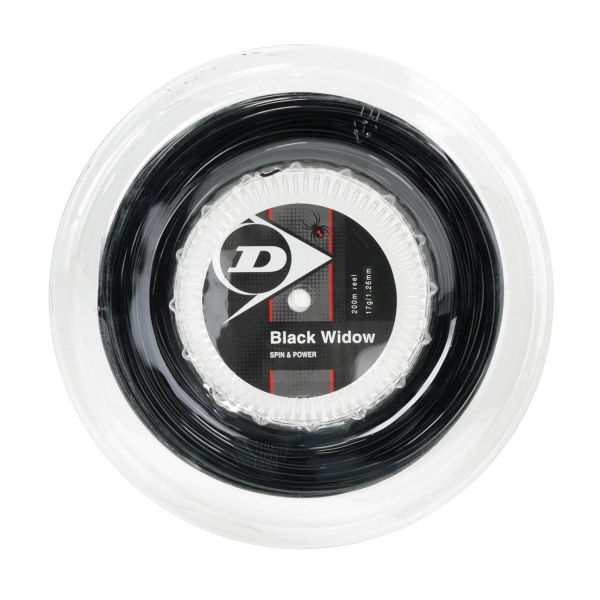 Monofilament String Dunlop Black Widow 1.26 200 m Reel  Black 624854