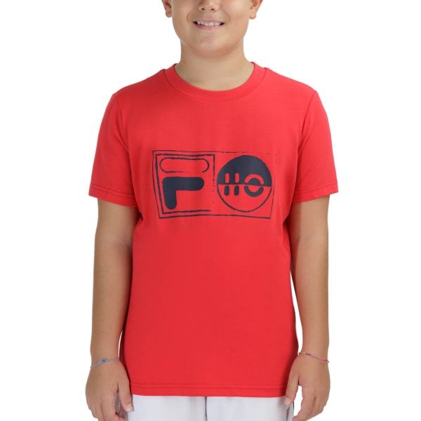 Polo e Maglia Tennis Bambino Fila Fila Jacob Camiseta Nino  Red  Red FJL212015500