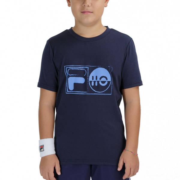 Tennis Polo and Shirts Boy Fila Jacob TShirt Boys  Peacoat Blue FJL212015100