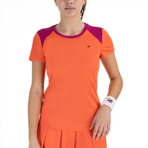 Women`s Tennis T-Shirts and Polos Fila Josefine TShirt  Hot Coral XFL229174560