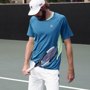 Men's Tennis Shirts Fila Mats TShirt  Blue Coral AOM229151E1750