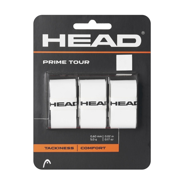 Sobregrip Head Prime Tour Overgrip x 3  White 285621 WH