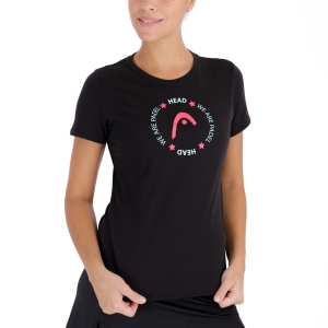 Camisetas y Polos de Tenis Mujer Head Button Camiseta  Black 814701BK