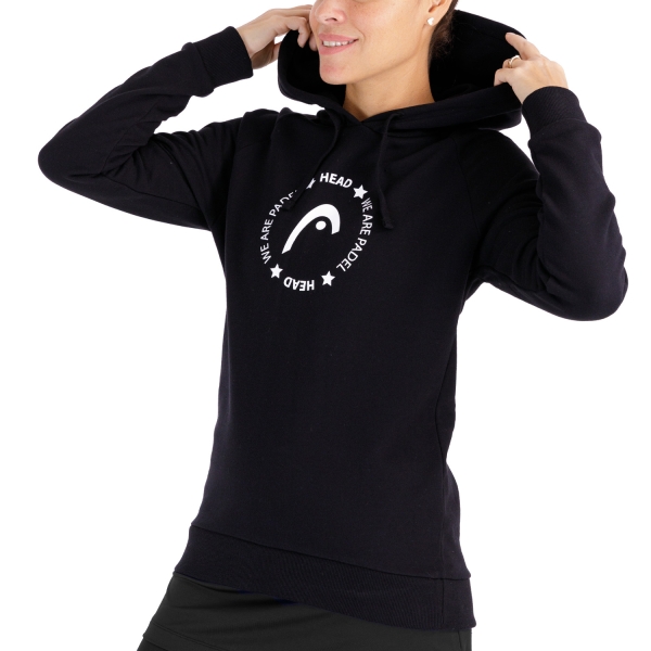 Head Logo Women s Padel Hoodie Black MisterTennis