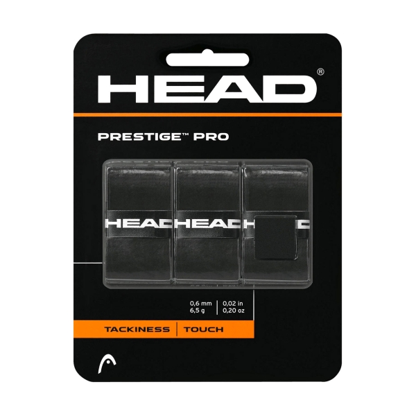 Sobregrip Head Prestige Pro Overgrip x 3  Black 282009 BK