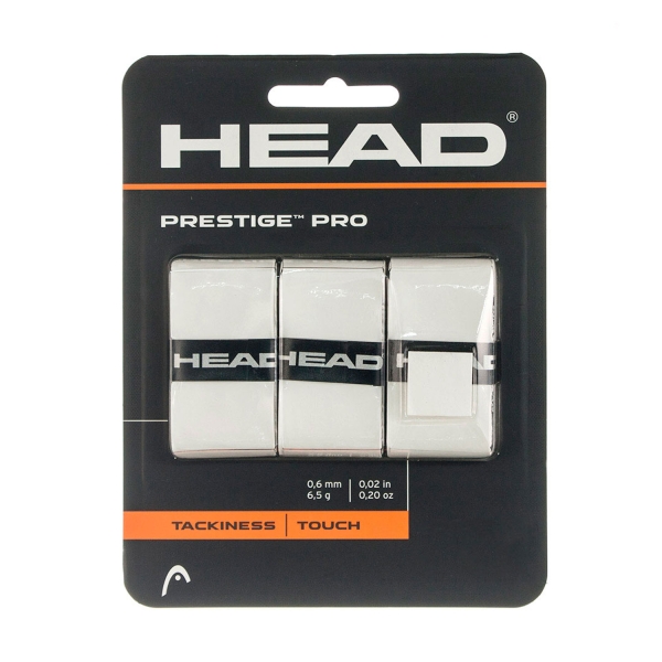 Sobregrip Head Prestige Pro Overgrip x 3  White 282009 WH