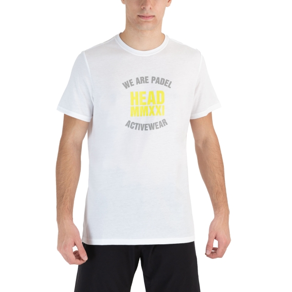 Maglietta Tennis Uomo Head Head Skip Camiseta  White  White 811631WH