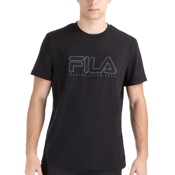 Maglietta Tennis Uomo Fila Fila Felix TShirt  Black  Black FLU212010900