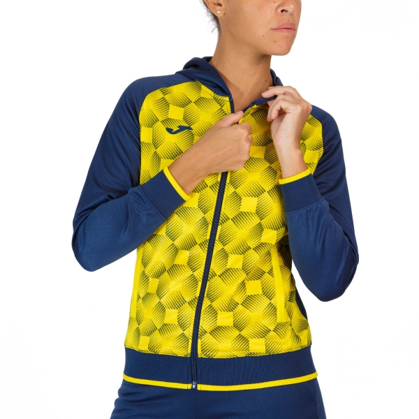 Tennis Women's Jackets Joma Supernova III Jacket  Dark Navy/Yellow 901430.339