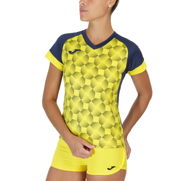 Magliette e Polo Tennis Donna Joma Joma Supernova III Camiseta  Dark Navy/Yellow  Dark Navy/Yellow 901431.339