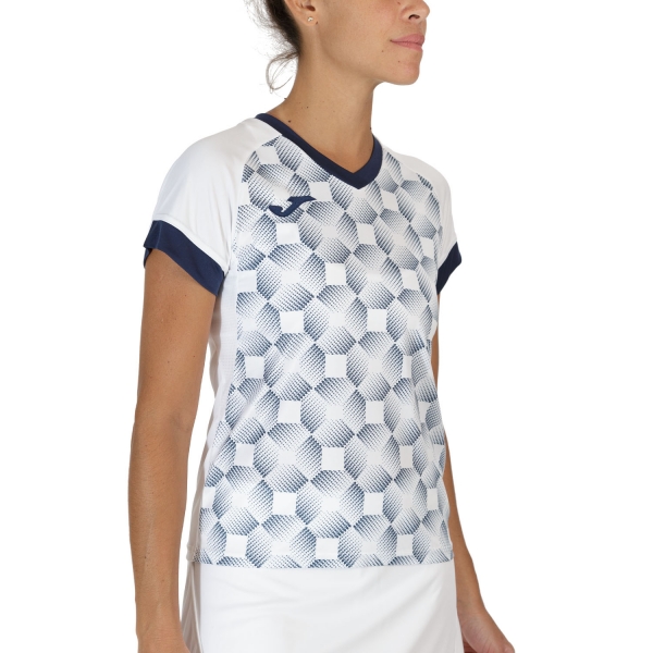 Magliette e Polo Tennis Donna Joma Joma Supernova III Camiseta  White/Dark Navy  White/Dark Navy 901431.203