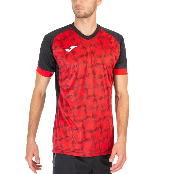 Maglietta Tennis Uomo Joma Joma Supernova III Camiseta  Black/Red  Black/Red 102263.106