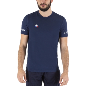 Men's Tennis Shirts Le Coq Sportif Logo TShirt  Dress Blues 2020722