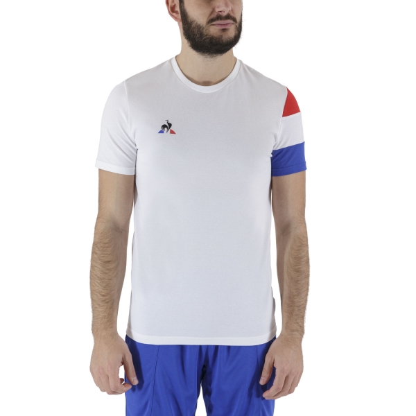 Maglietta Tennis Uomo Le Coq Sportif Le Coq Sportif Match Maglietta  New Optical White/Cobalt  New Optical White/Cobalt 2020638