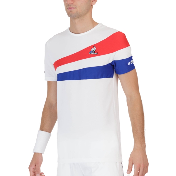 Blive opmærksom Mod Pump Le Coq Sportif Performance Men's Tennis T-Shirt - White