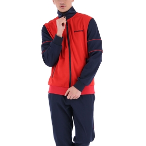 Men's Tennis Suit Lotto Circle V Bodysuit  Tango Red/Navy Blue 21685435D