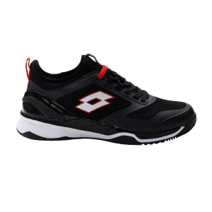 Men`s Tennis Shoes Lotto Mirage 200 Clay  All Black/All White/Flame Red 2136265T4