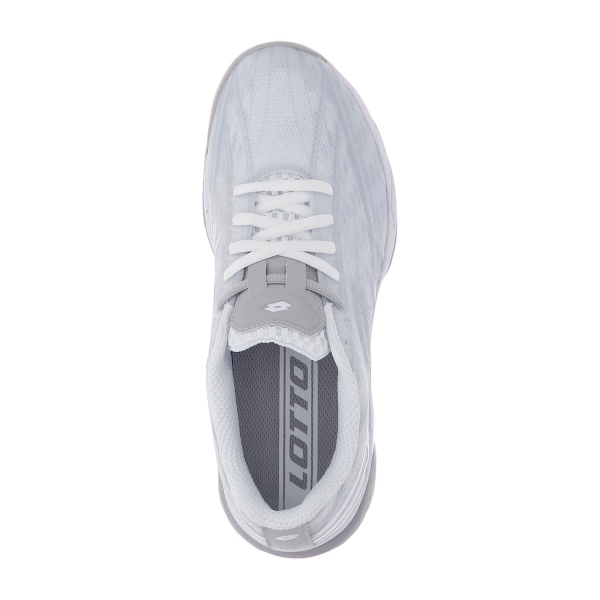 Lotto Mirage 300 Clay - All White/Silver Metal 2