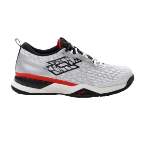 Men`s Tennis Shoes Lotto Raptor Hyperpulse 100 Clay  All White/All Black/Flame Red 2156226SO