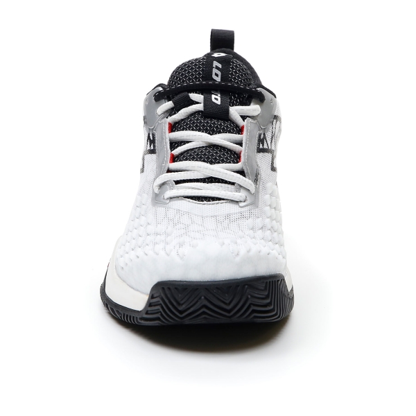 Lotto Raptor Hyperpulse 100 Clay - All White/All Black/Flame Red