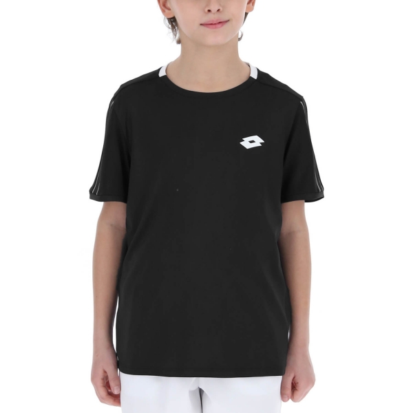 Polo y Camiseta de Tenis Niño Lotto Squadra II Camiseta Nino  All Black 2154621CL