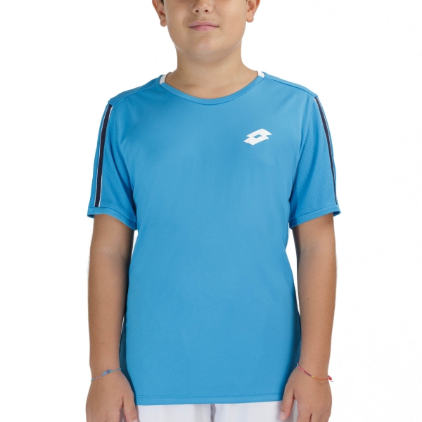 Tennis Polo and Shirts Boy Lotto Squadra II TShirt Boys  Blue Bay 2154627F3