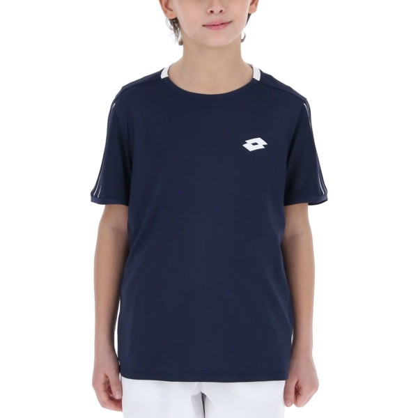 Tennis Polo and Shirts Boy Lotto Squadra II TShirt Boys  Navy Blue 2154621CI