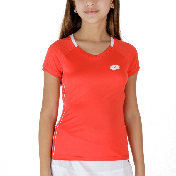 Top e Maglie Girl Lotto Squadra Maglietta Bambina  Cliff Red 21544329P