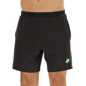 Men's Tennis Shorts Lotto Superrapida V 7in Shorts  All Black/Green Apple Neo 2155101TA