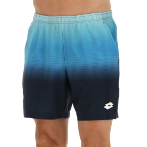 Men's Tennis Shorts Lotto Top IV Graphic 7in Shorts  Blue Atoll/Navy Blue 2173453TE