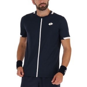 Men's Tennis Shirts Lotto Top IV TShirt  Navy Blue/Bright White 2173411D0