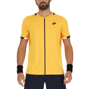 Men's Tennis Shirts Lotto Top IV TShirt  Saffron/Navy Blue 2173417KM