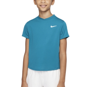 Polo y Camisetas de Tenis Nike Court DriFIT Victory Camiseta Nino  Bright Spruce/White CV7565367