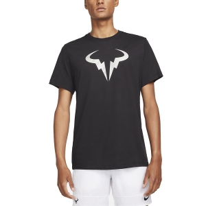 Camisetas de Tenis Hombre Nike Court DriFIT Rafa Camiseta  Black/Metallic Silver DJ2582011