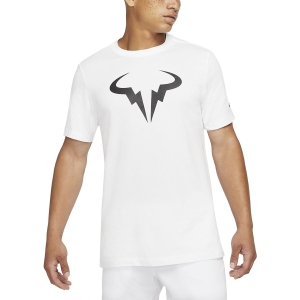 Camisetas de Tenis Hombre Nike Court DriFIT Rafa Camiseta  White/Black DJ2582101