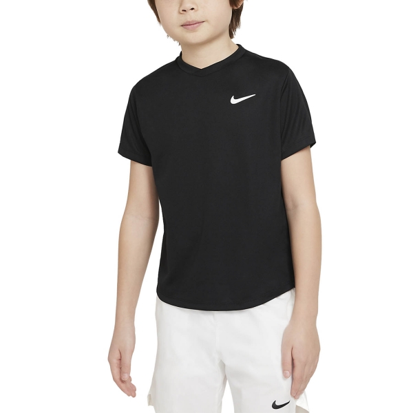 Polo e Maglia Tennis Bambino Nike Nike Court DriFIT Victory Camiseta Nino  Black/White  Black/White CV7565010