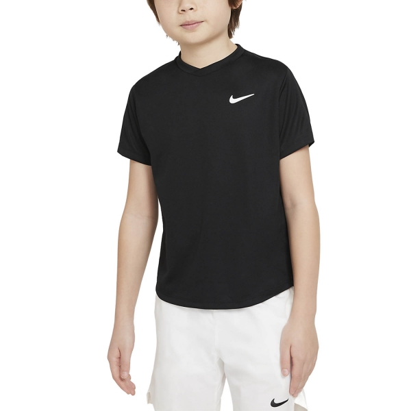 Polo e Maglia Tennis Bambino Nike Court DriFIT Victory Maglietta Bambino  Black/White CV7565010