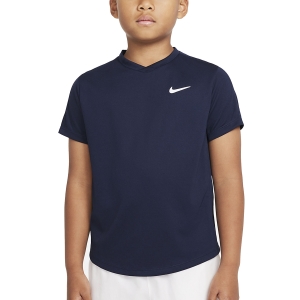 Tennis Polo and Shirts Nike Court DriFIT Victory TShirt Boy  Obsidian/White CV7565451