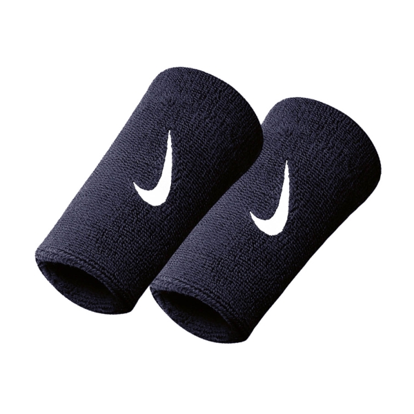 Muñequeras Tenis Nike Logo Dry Munequeras Largas  Obsidian/White N.NN.05.416.OS