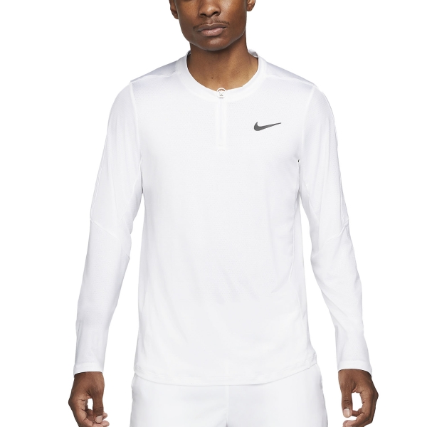 Maglie e Felpe Tennis Uomo Nike Nike DriFIT Advantage Camisa  White/Black  White/Black DD8370100