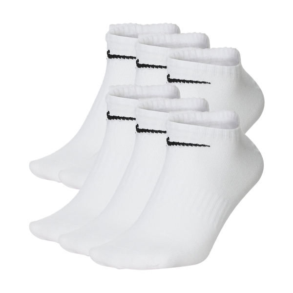Tennis Socks Nike Everyday Lightweight Logo x 6 Socks  White/Black SX7679100