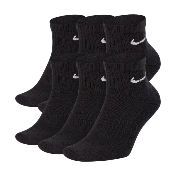 Tennis Socks Nike Everyday Cushion x 6 Socks  Black/White SX7669010