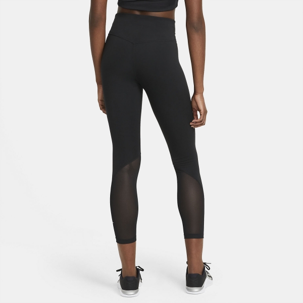 Nike One Mid Rise 7/8 Tights - Black/White