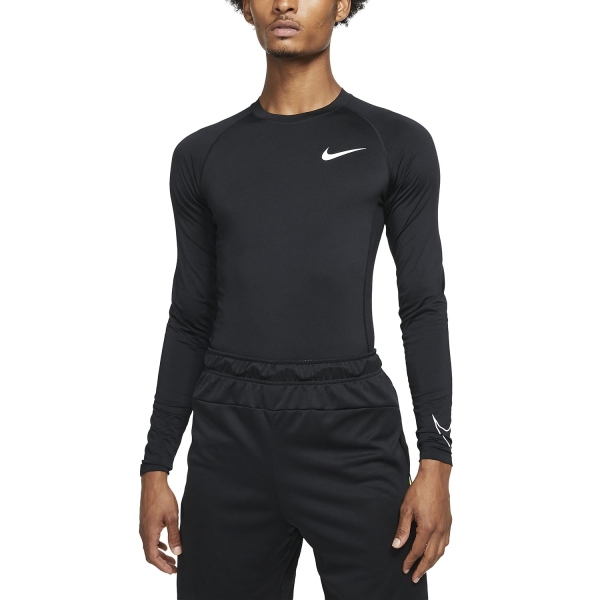 Men's Tennis Shirts and Hoodies Nike Pro DriFIT Swoosh Shirt  Black/White DD1990010
