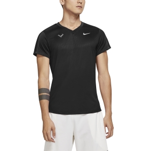 Camisetas de Tenis Hombre Nike Rafa Challenger Camiseta  Black/White CV2572010
