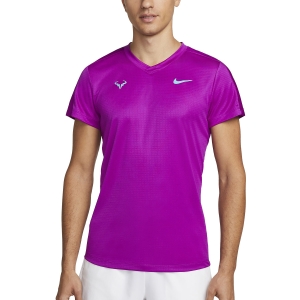 Men's Tennis Shirts Nike Rafa Challenger TShirt  Red Plum/Washed Teal CV2572584