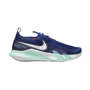 Men`s Tennis Shoes Nike React Vapor NXT HC  Deep Royal Blue/White/Dynamic Turquoise CV0724414