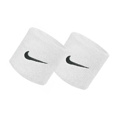 Nike Swoosh Muñequeras Cortas - White/Black