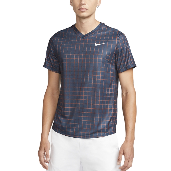 Nike Court Dri FIT Victory Print Men s Tennis T Shirt Obsidian