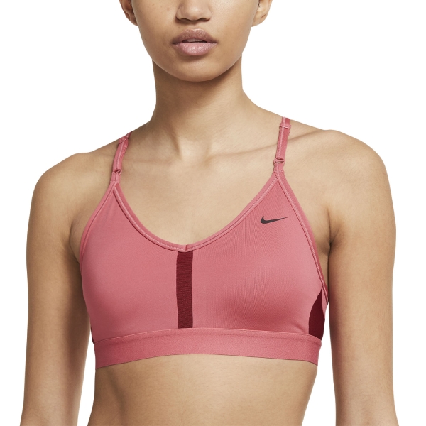 Nike Indy Logo Womens Tennis Sports Bra - Archaeo Pink